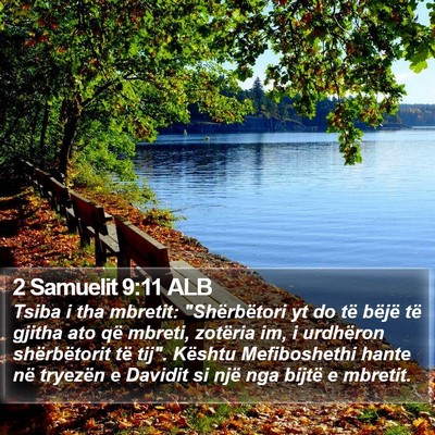 2 Samuelit 9:11 ALB Bible Verse Image