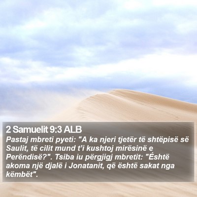 2 Samuelit 9:3 ALB Bible Verse Image
