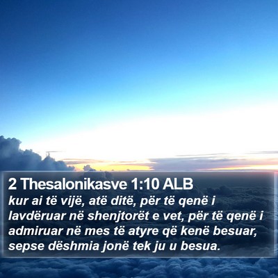 2 Thesalonikasve 1:10 ALB Bible Verse Image