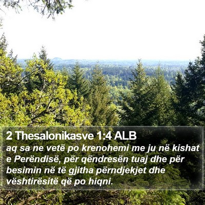2 Thesalonikasve 1:4 ALB Bible Verse Image