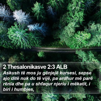 2 Thesalonikasve 2:3 ALB Bible Verse Image