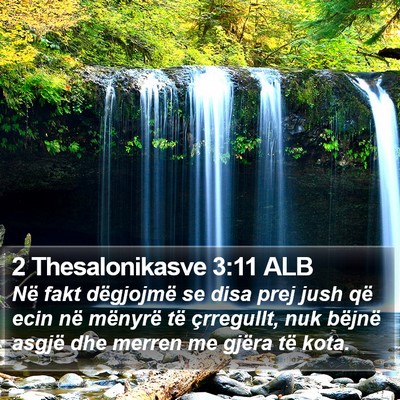 2 Thesalonikasve 3:11 ALB Bible Verse Image
