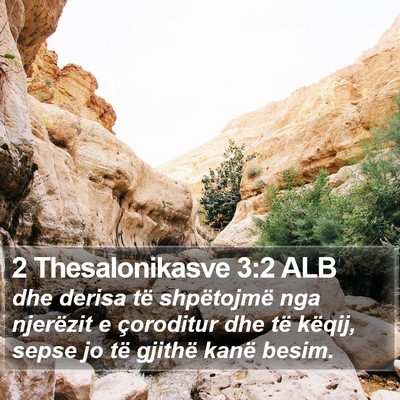 2 Thesalonikasve 3:2 ALB Bible Verse Image