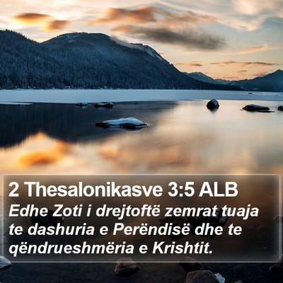 2 Thesalonikasve 3:5 ALB Bible Verse Image