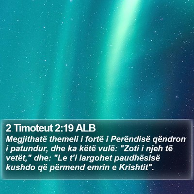2 Timoteut 2:19 ALB Bible Verse Image