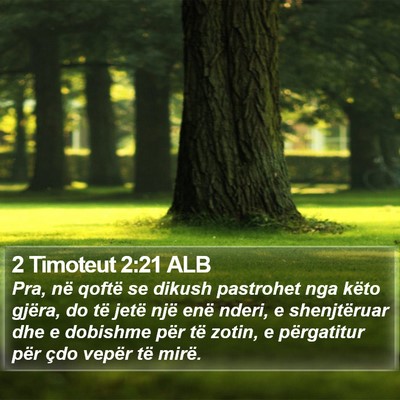 2 Timoteut 2:21 ALB Bible Verse Image