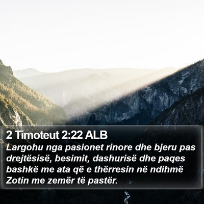 2 Timoteut 2:22 ALB Bible Verse Image
