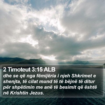 2 Timoteut 3:15 ALB Bible Verse Image