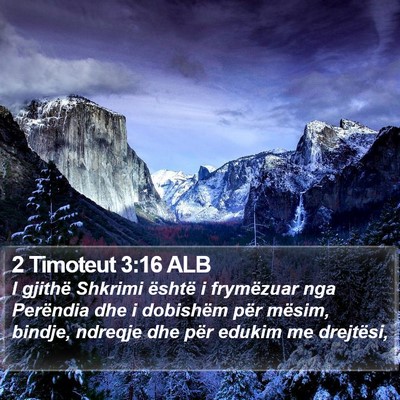 2 Timoteut 3:16 ALB Bible Verse Image