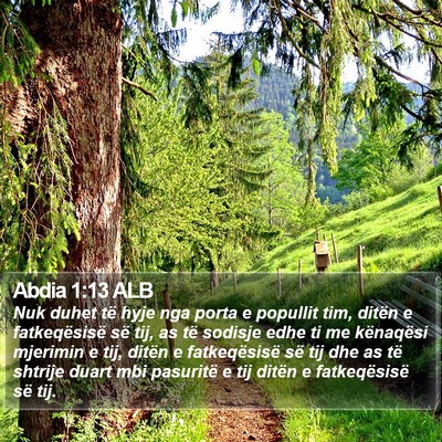 Abdia 1:13 ALB Bible Verse Image