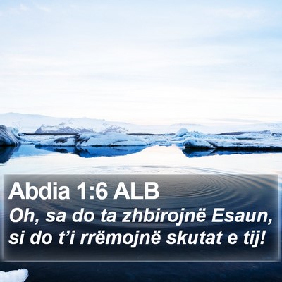 Abdia 1:6 ALB Bible Verse Image
