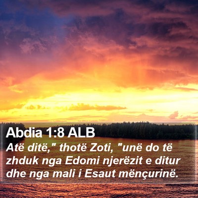 Abdia 1:8 ALB Bible Verse Image