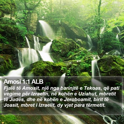 Amosi 1:1 ALB Bible Verse Image