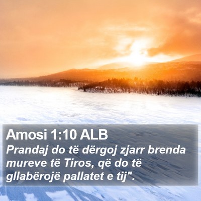 Amosi 1:10 ALB Bible Verse Image