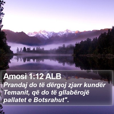 Amosi 1:12 ALB Bible Verse Image