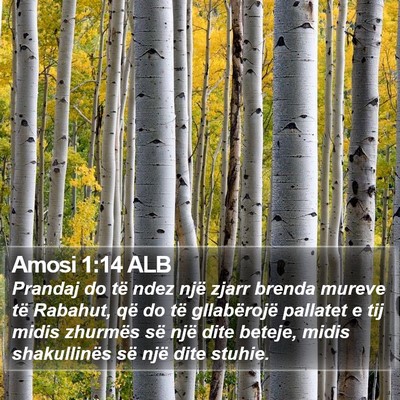 Amosi 1:14 ALB Bible Verse Image