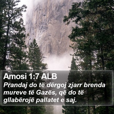 Amosi 1:7 ALB Bible Verse Image