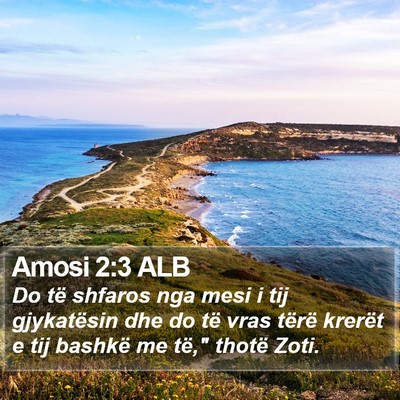 Amosi 2:3 ALB Bible Verse Image