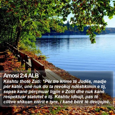 Amosi 2:4 ALB Bible Verse Image