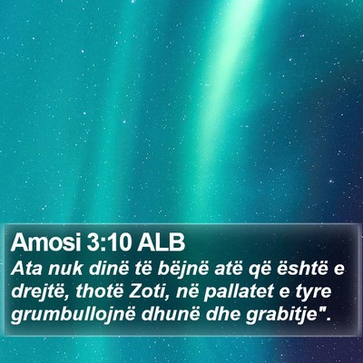 Amosi 3:10 ALB Bible Verse Image