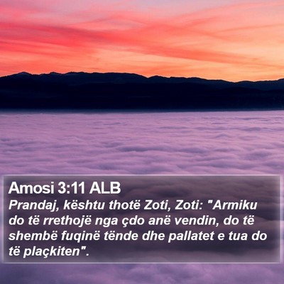 Amosi 3:11 ALB Bible Verse Image