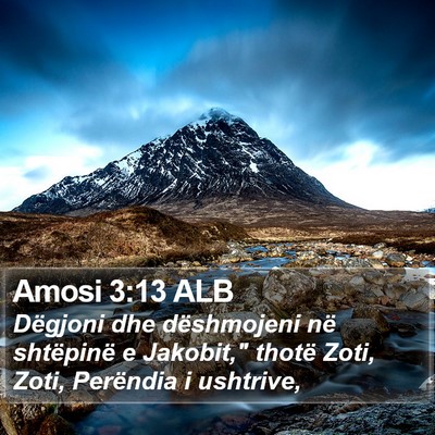 Amosi 3:13 ALB Bible Verse Image