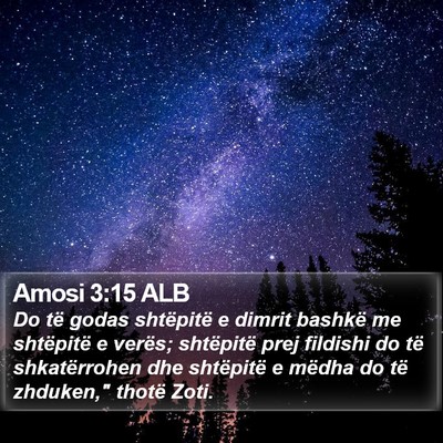 Amosi 3:15 ALB Bible Verse Image