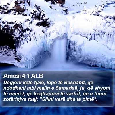 Amosi 4:1 ALB Bible Verse Image