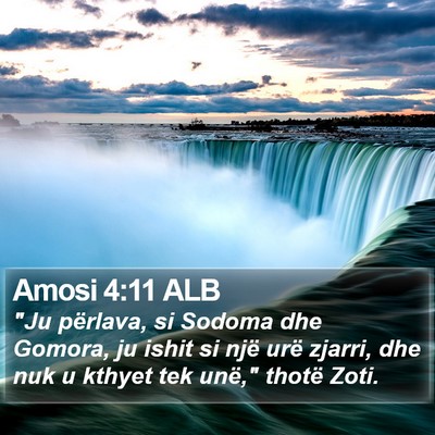 Amosi 4:11 ALB Bible Verse Image