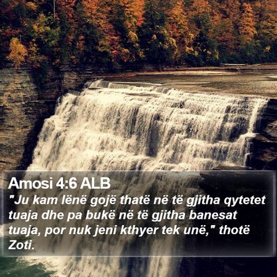 Amosi 4:6 ALB Bible Verse Image