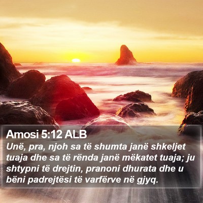 Amosi 5:12 ALB Bible Verse Image