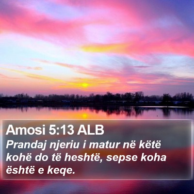 Amosi 5:13 ALB Bible Verse Image