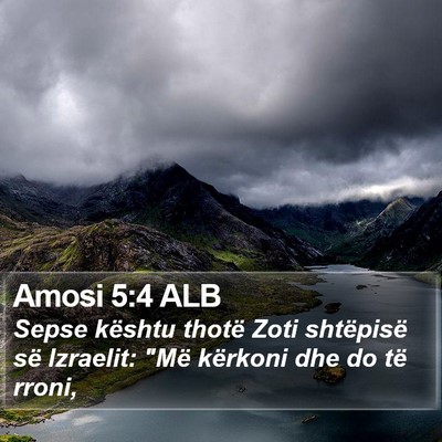 Amosi 5:4 ALB Bible Verse Image