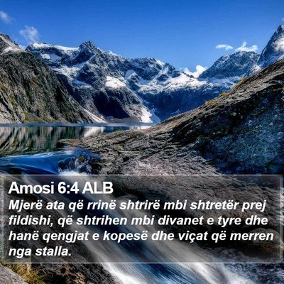 Amosi 6:4 ALB Bible Verse Image
