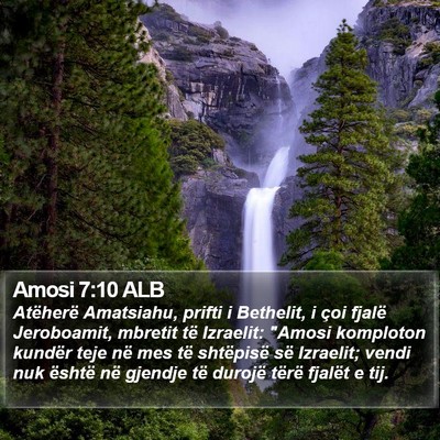 Amosi 7:10 ALB Bible Verse Image