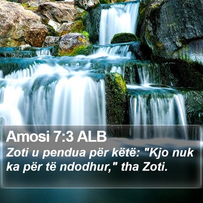 Amosi 7:3 ALB Bible Verse Image