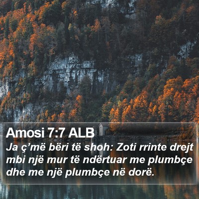 Amosi 7:7 ALB Bible Verse Image