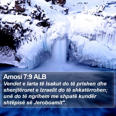 Amosi 7:9 ALB Bible Verse Image
