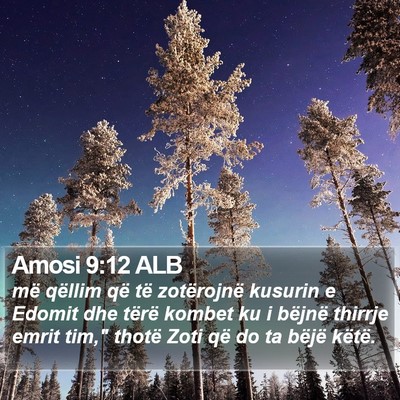 Amosi 9:12 ALB Bible Verse Image