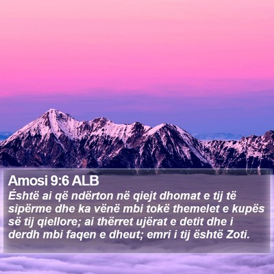 Amosi 9:6 ALB Bible Verse Image