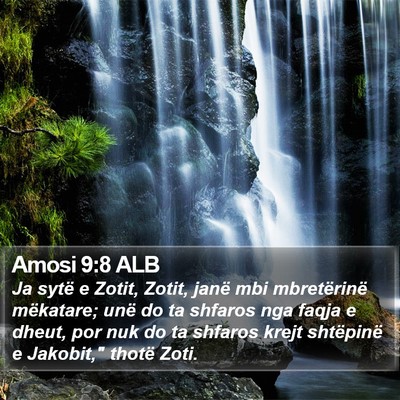 Amosi 9:8 ALB Bible Verse Image