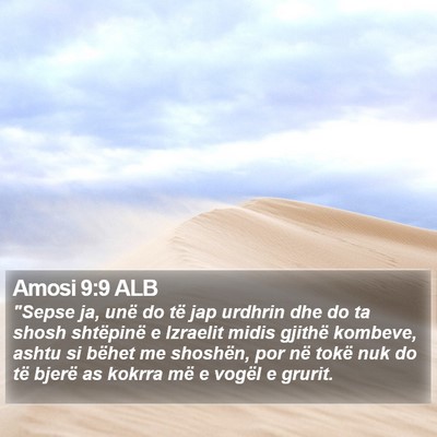 Amosi 9:9 ALB Bible Verse Image