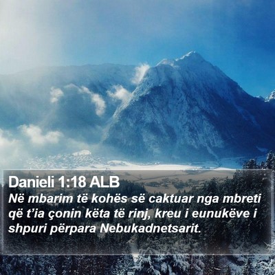 Danieli 1:18 ALB Bible Verse Image