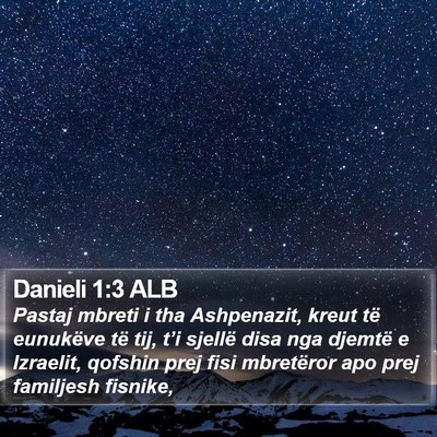 Danieli 1:3 ALB Bible Verse Image
