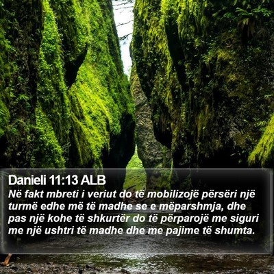 Danieli 11:13 ALB Bible Verse Image