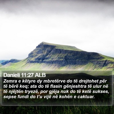 Danieli 11:27 ALB Bible Verse Image