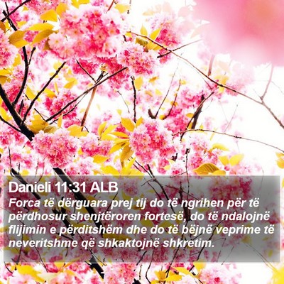 Danieli 11:31 ALB Bible Verse Image