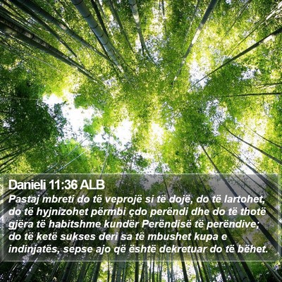 Danieli 11:36 ALB Bible Verse Image