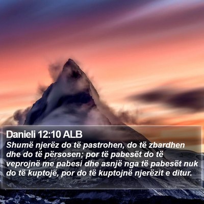 Danieli 12:10 ALB Bible Verse Image