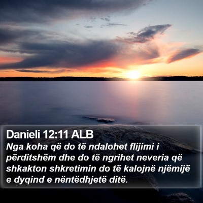 Danieli 12:11 ALB Bible Verse Image